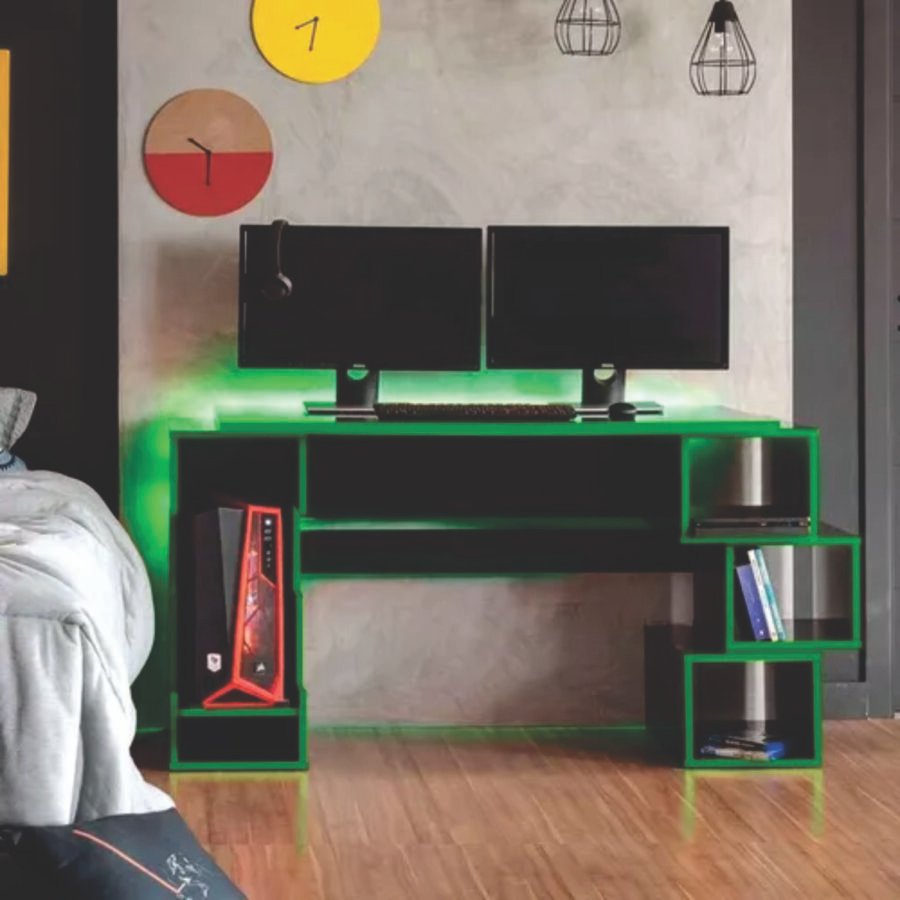 Escritorio Gamer TSN02 140cm Negro