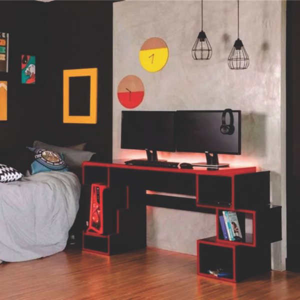 Escritorio Gamer TSN01 140cm Negro