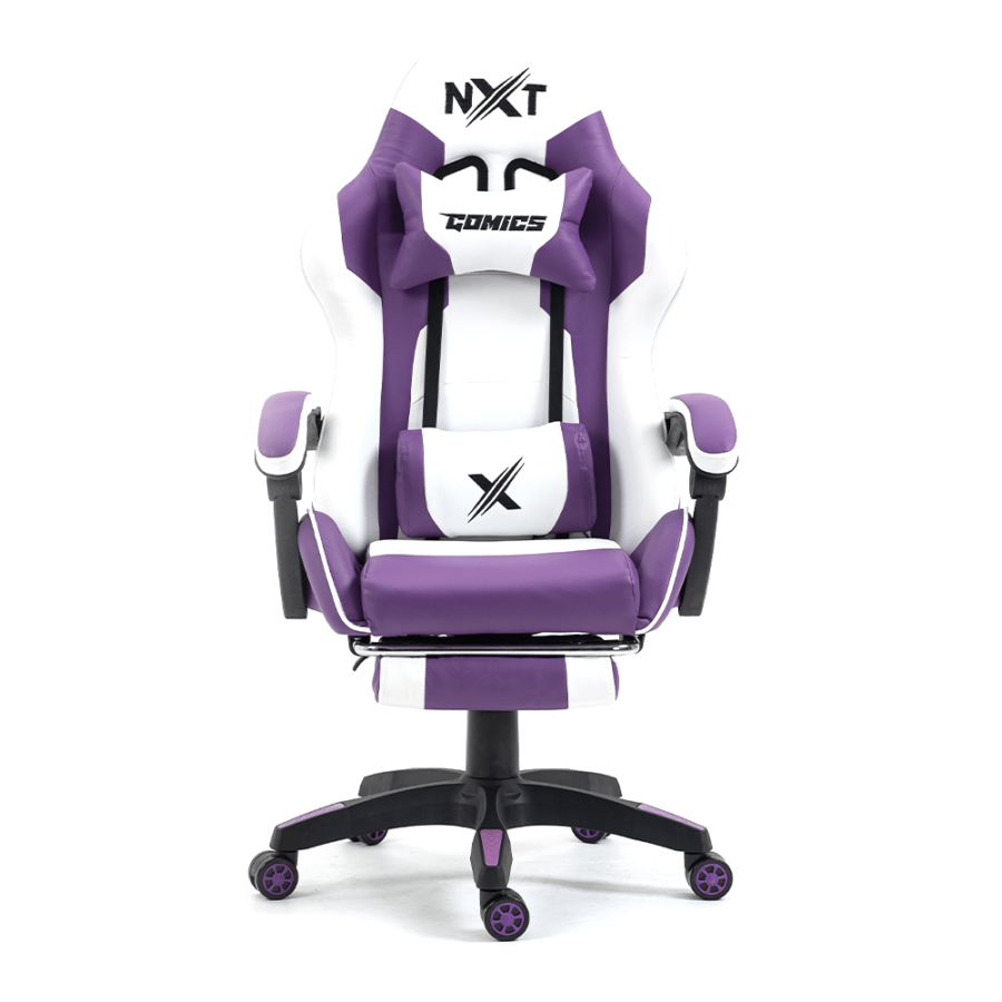 Silla gamer NXT Modelo COMICS Pro tapiz cuero PU, máx. 200 kg, inclinación 155°, diseño Galaxy