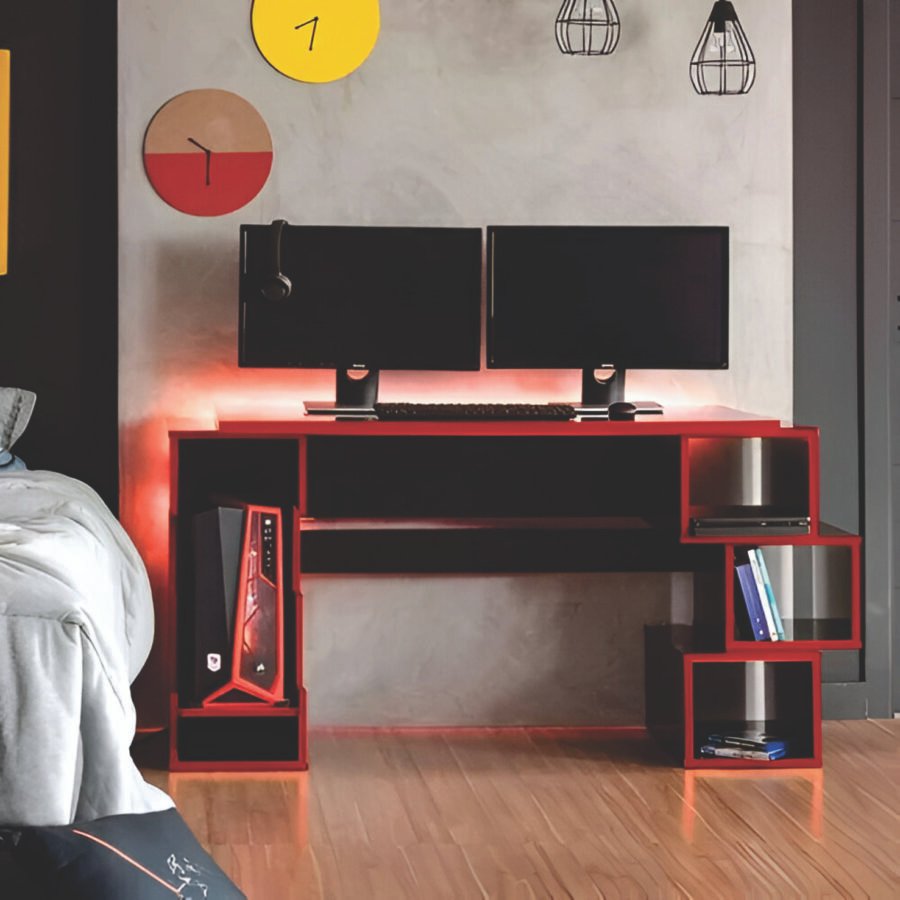 Escritorio Gamer TSN01 140cm Negro
