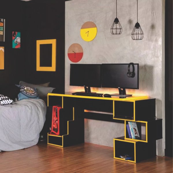 Escritorio Gamer TSN02 140cm Negro
