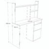 Escritorio de Casa MB01 125 cm Blanco