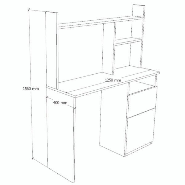 Escritorio de Casa MB01 125 cm Blanco