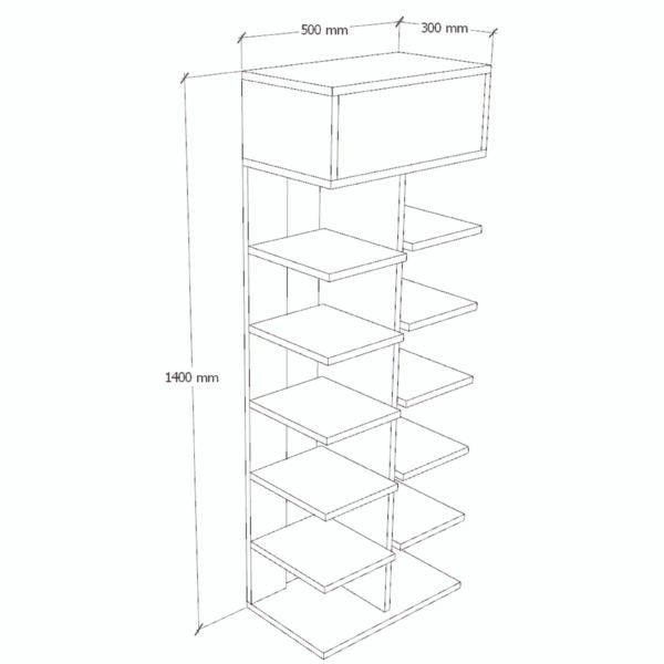 Zapatera ZTB01 50cm Blanco