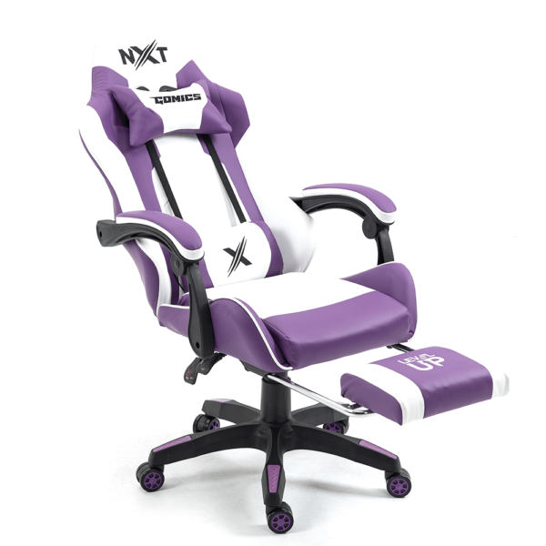 Silla gamer NXT Modelo COMICS Pro tapiz cuero PU, máx. 200 kg, inclinación 155°, diseño Galaxy