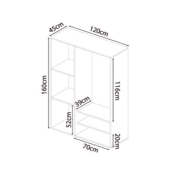 Closet Hogar CTB01 120cm Blanco
