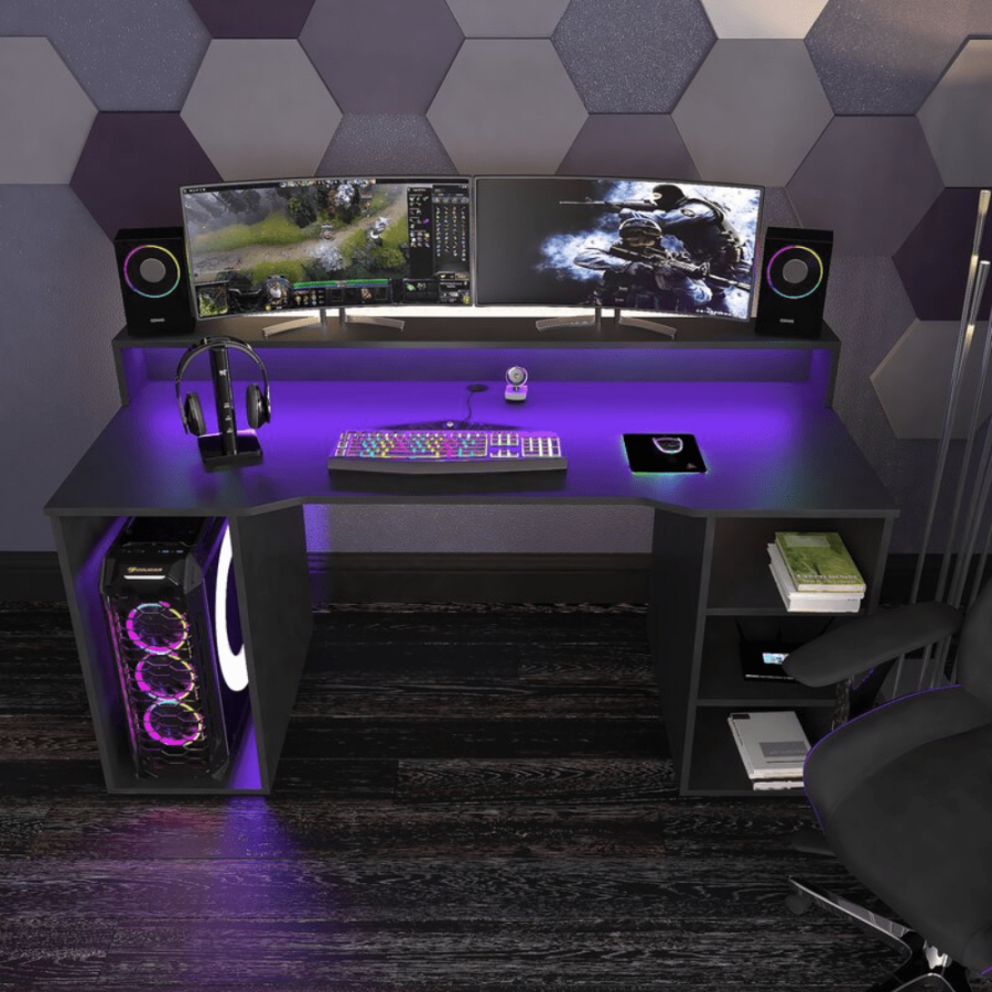 Escritorio Gamer EN01 150cm Negro