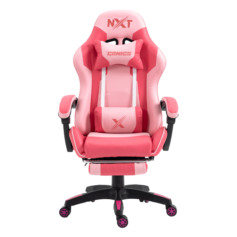 Silla gamer NXT Modelo COMICS Pro tapiz cuero PU, máx. 200 kg, inclinación 155°, diseño Sweet