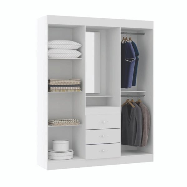 Ropero Casa RPXB01 blanco 159 cm