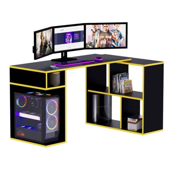 Escritorio Gamer LGN03 133 X 80 Cm Negro