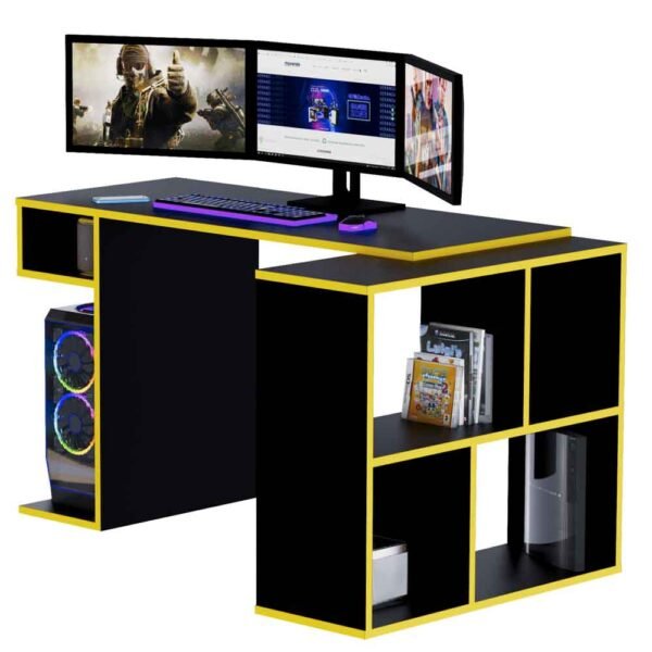 Escritorio Gamer LGN03 133 X 80 Cm Negro