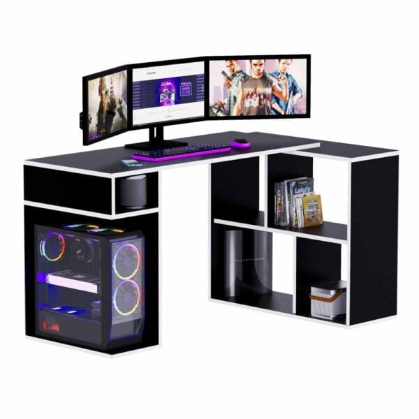 Escritorio Gamer LGN05 133 X 80 Cm Negro