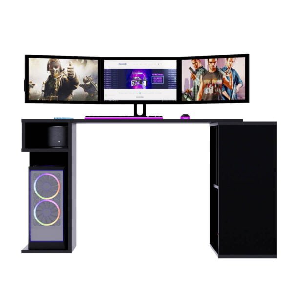 Escritorio Gamer LGN02 133 X 80 Cm Negro