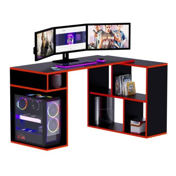 Escritorio Gamer LGN01 133 x 80 cm Negro