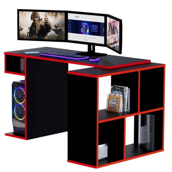 Escritorio Gamer LGN01 133 x 80 cm Negro