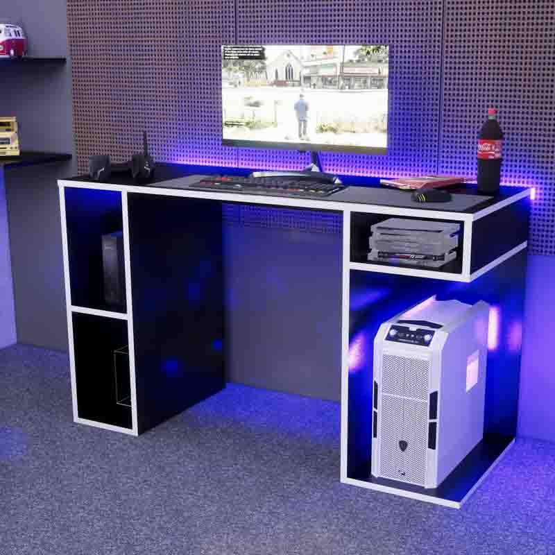 Escritorio Gamer BASI02 120cm Negro