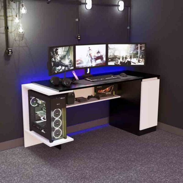Escritorio Gamer CABI01 140 cm Bicolor