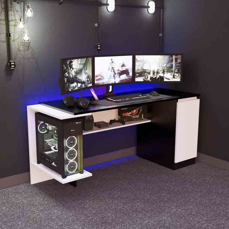 Escritorio Gamer CABI01 140 cm Bicolor