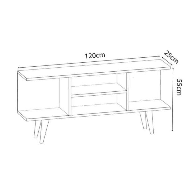 Centro de TV CWB01 Blanco 120 cm