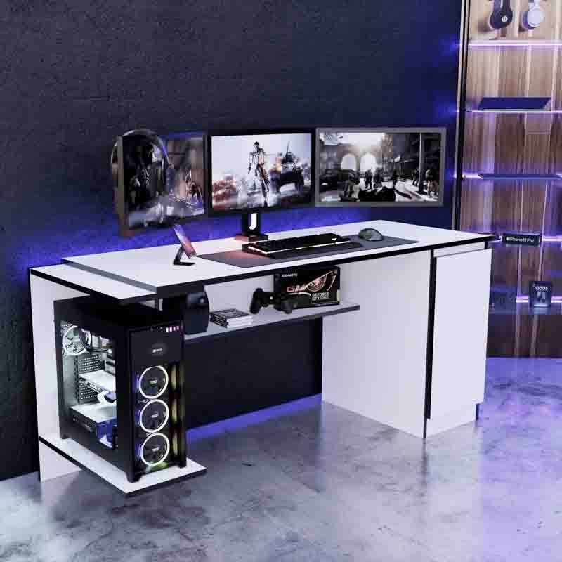 Escritorio Gamer CAB02 140 cm Blanco