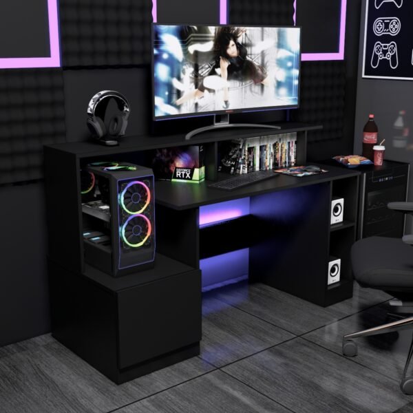 Escritorio Gamer FUN02 150cm Negro
