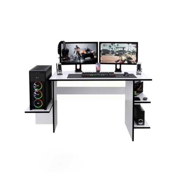 Escritorio Gamer BAB01 136cm Blanco