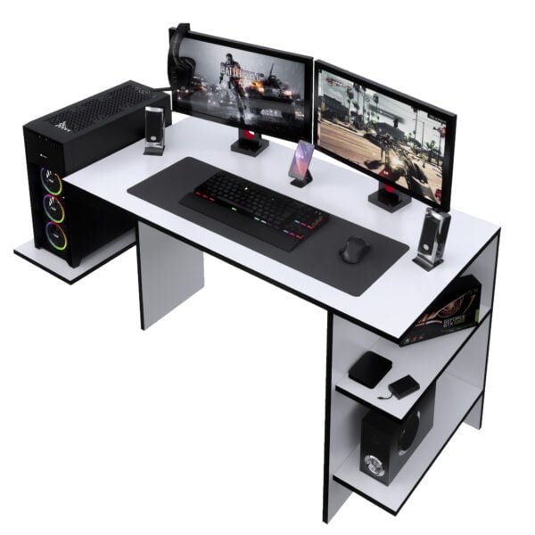 Escritorio Gamer BAB01 136cm Blanco