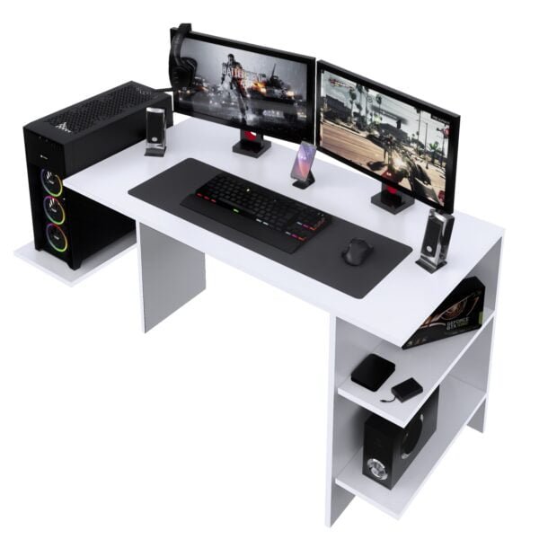 Escritorio Gamer BAB02 136cm Blanco
