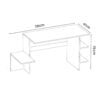 Escritorio Gamer BAN02 136cm Negro
