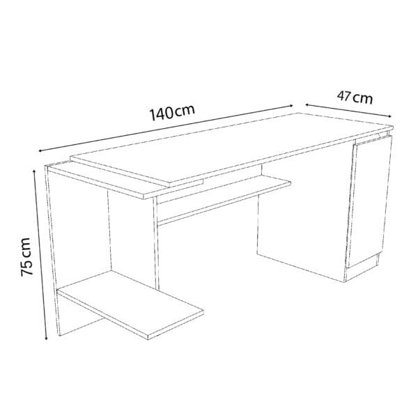 Escritorio Gamer CAB02 140 cm Blanco