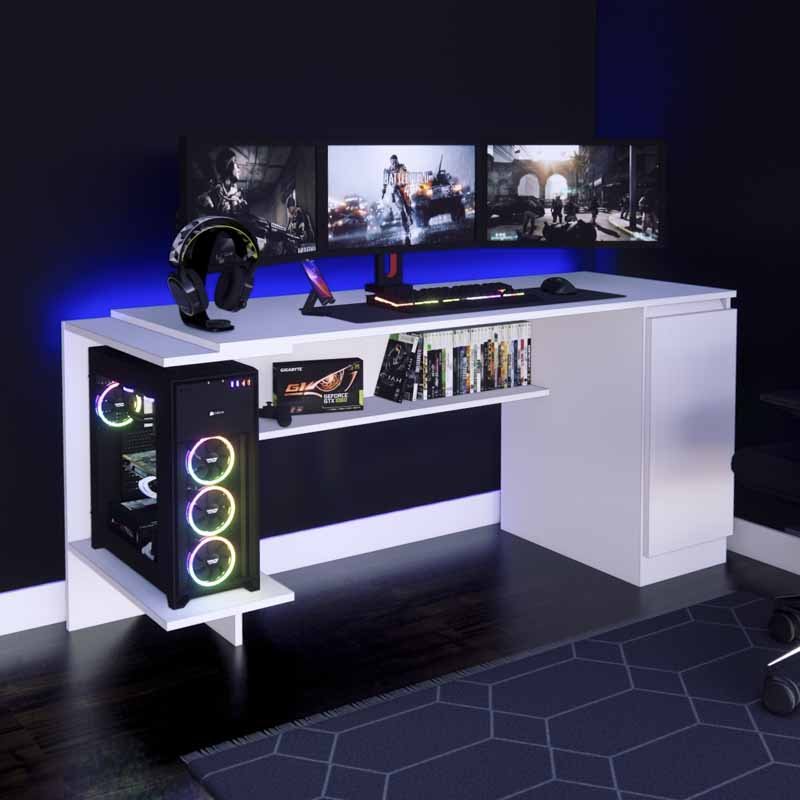 Escritorio Gamer CAB01 140 cm Blanco