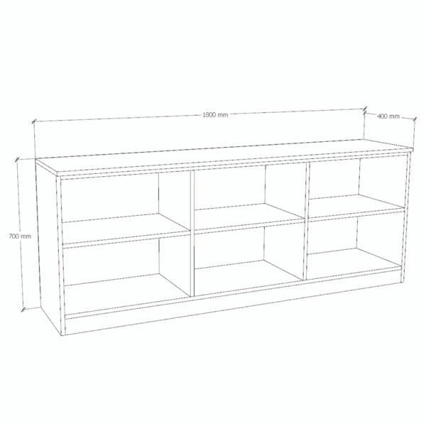 Centro de TV CTVNO Nogal 180 cm