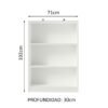 Librero lzb01 con 3 niveles blanco