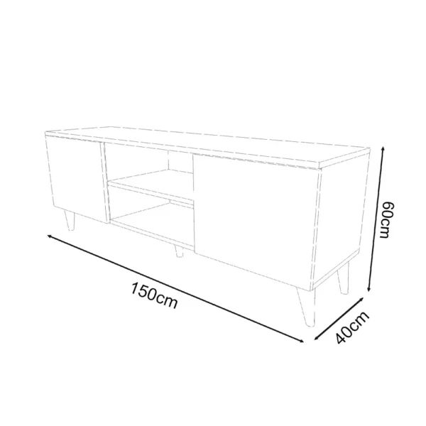 Centro de TV CRN02 Natural 150 cm