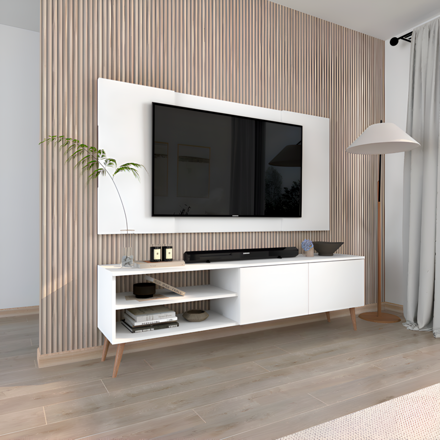 Centro de TV CWB02 Blanco 200 cm