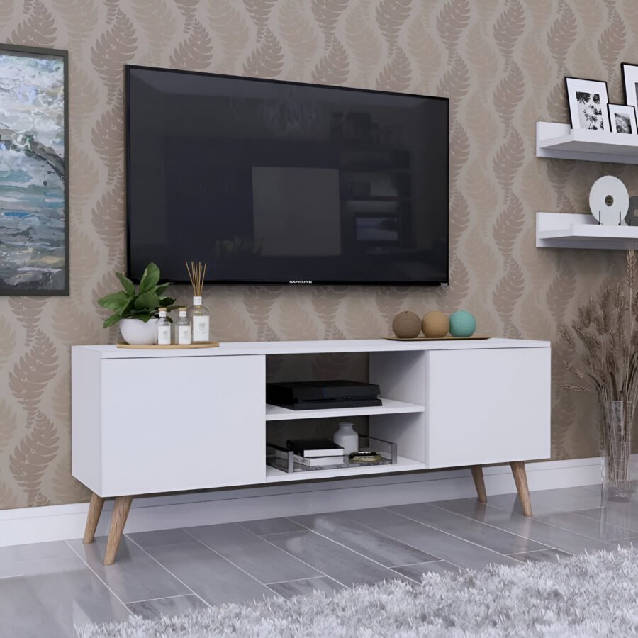 Centro de TV CRB01 Blanco 150 cm
