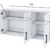 Mueble Alacena Cocina 3 Puertas Melamina 120cm